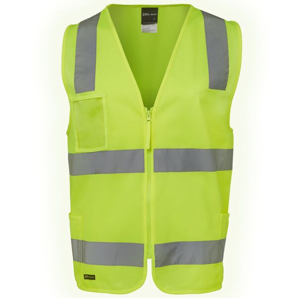 JB's Hi Vis (D+N) Zip Safety Vest Thumbnail